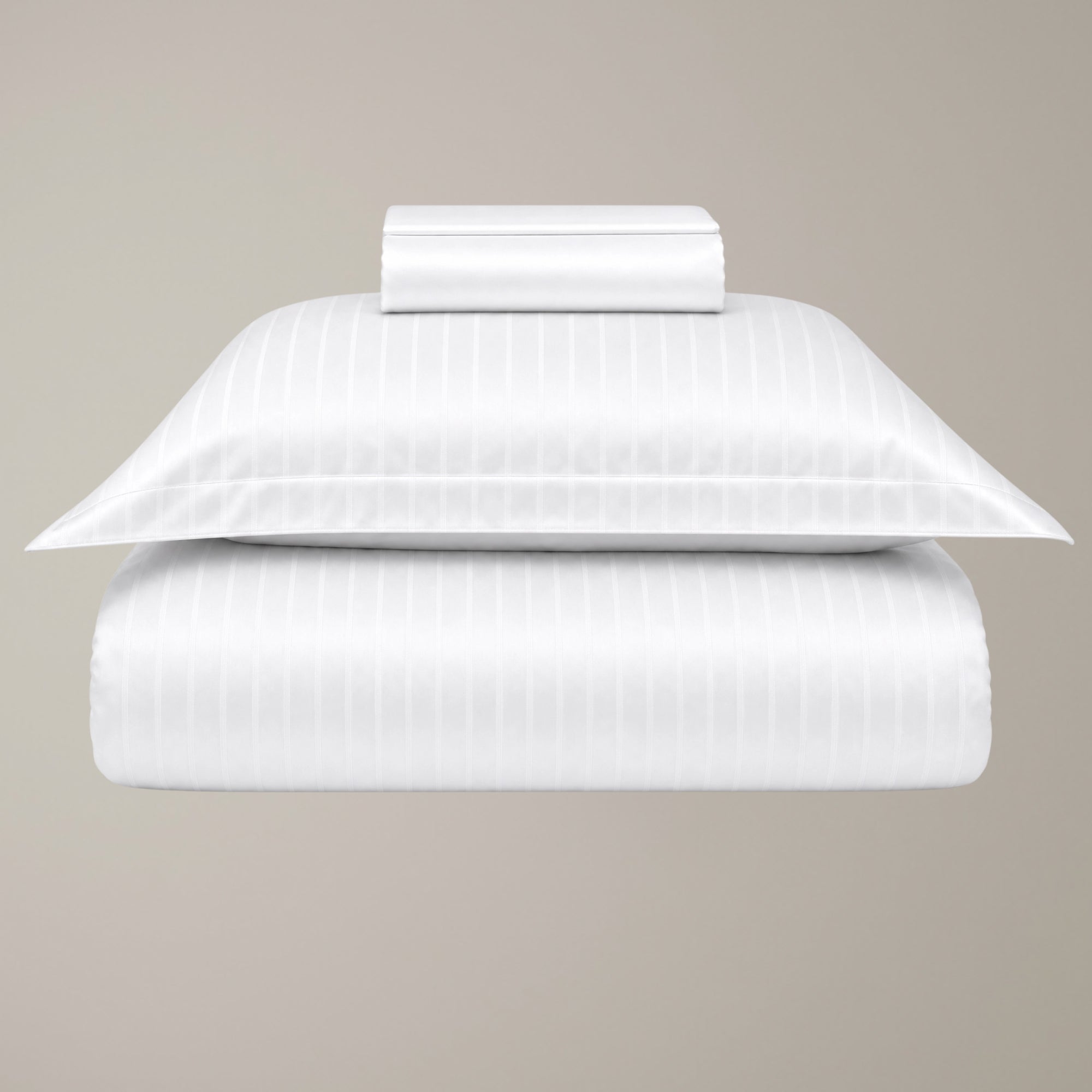 Pinstripes Baumwolle Jacquard White Set