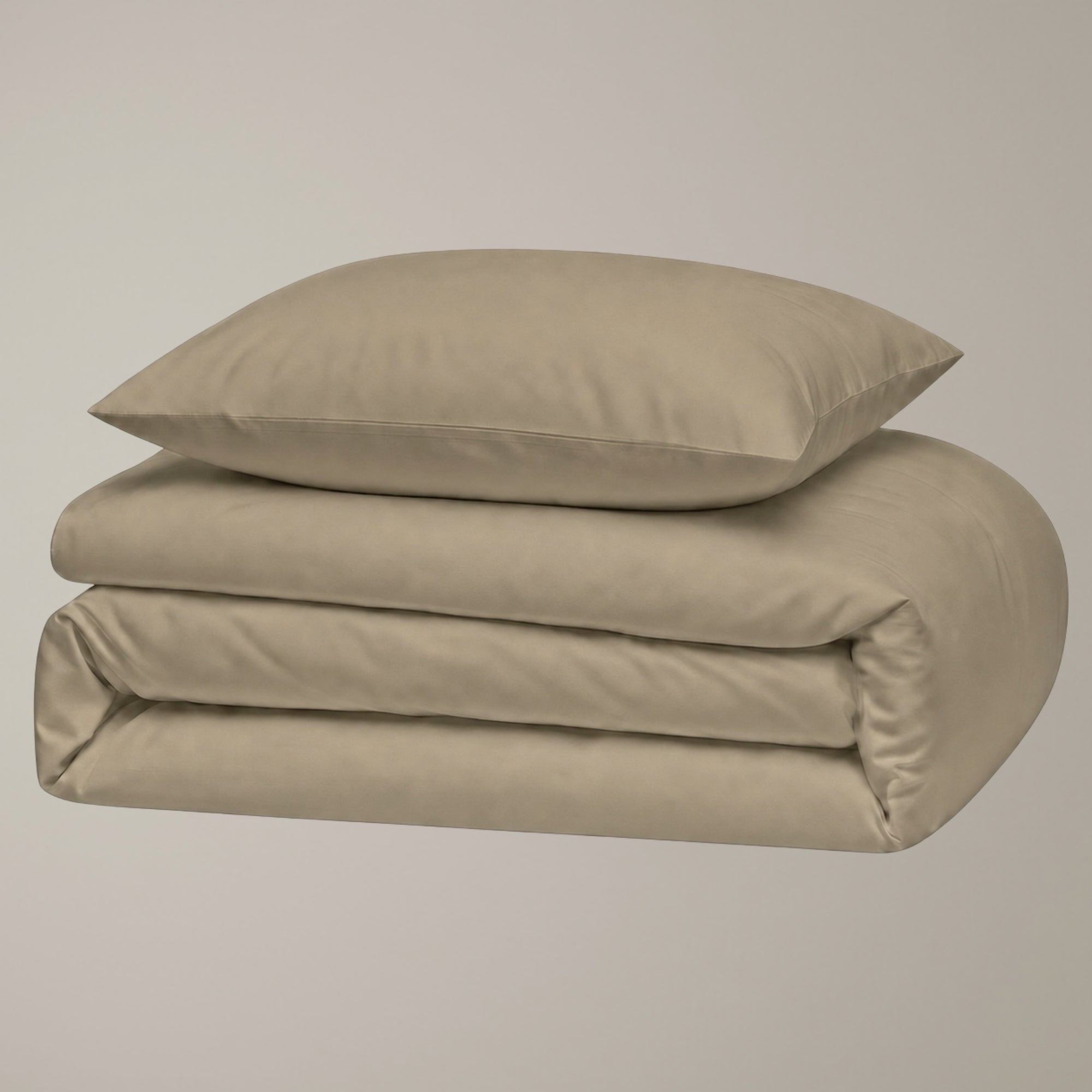Finole Bettwäsche Set in Eucalyptus, gefaltete premium Perkal Bettwäsche aus ägyptischer Baumwolle / Egyptian cotton Perkal bedding set #Farbe_Eucalyptus
