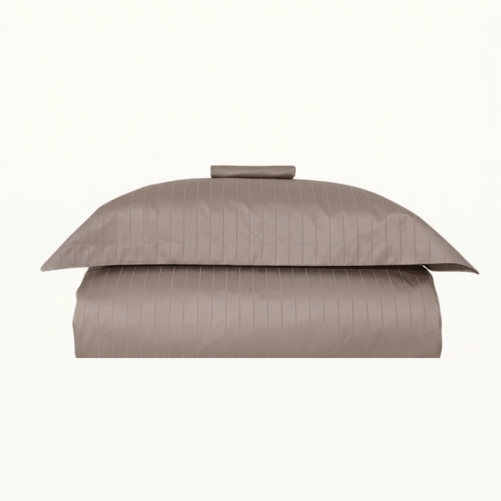 Pinstripes Baumwolle Jacquard Eucalyptus Set